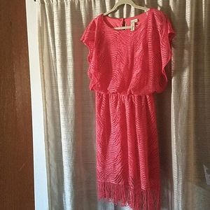 Pink Eyelet Lace Dress